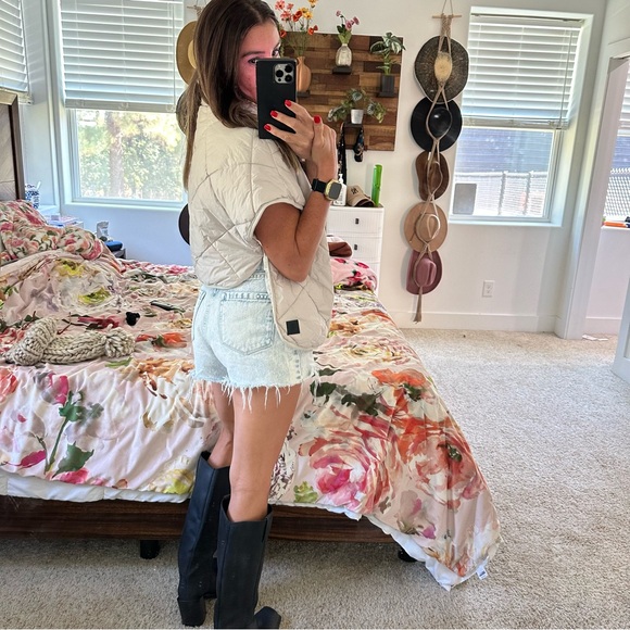 CHILL OUT PACKABLE PUFFER PONCHO SCARF BY FREE PEOPLE - Picture 5 of 8